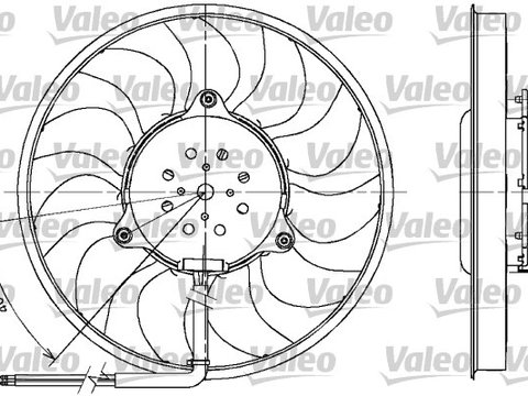 Ventilator, radiator (698612 VALEO) AUDI