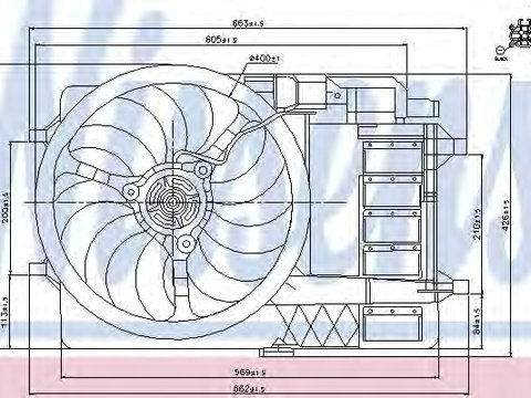 Ventilator radiator 85125 NISSENS