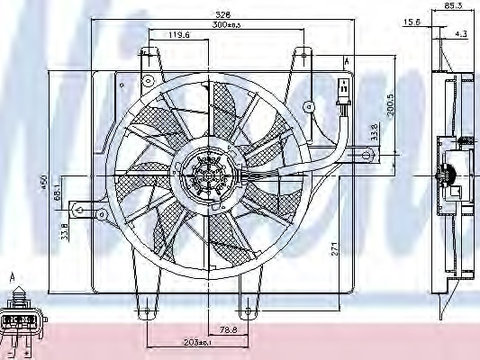 Ventilator radiator 85289 NISSENS