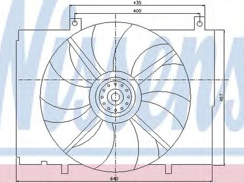 Ventilator radiator 85290 NISSENS pentru Mercedes-benz E-class Mercedes-benz Clk Mercedes-benz C-class Mercedes-benz Slk