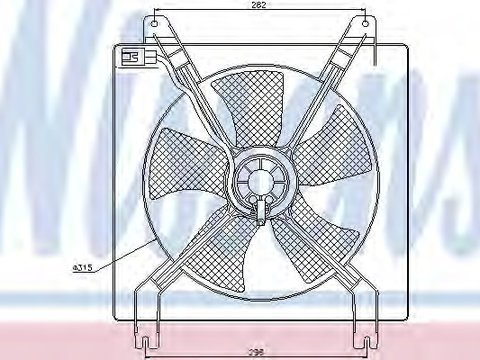 Ventilator radiator 85355 NISSENS pentru Daewoo Nubira Daewoo Lacetti Chevrolet Lacetti