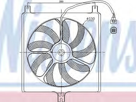 Ventilator radiator 85385 NISSENS