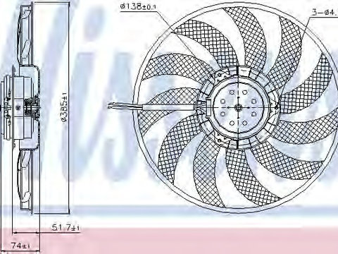 Ventilator radiator 85637 NISSENS pentru Audi A5 Audi A4