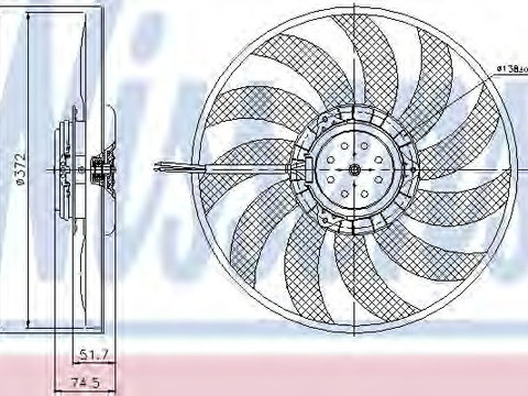 Ventilator radiator 85638 NISSENS pentru Audi A6 Audi A4 Seat Exeo