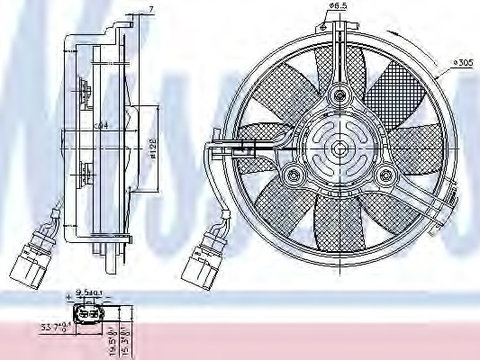 Ventilator radiator 85639 NISSENS pentru Audi A5 Audi A4