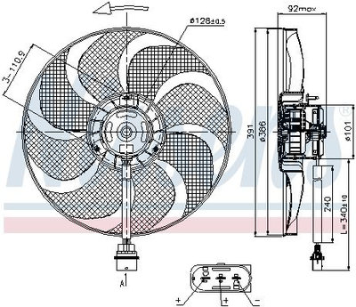 Ventilator radiator 85690 NISSENS pentru Seat Ibiz