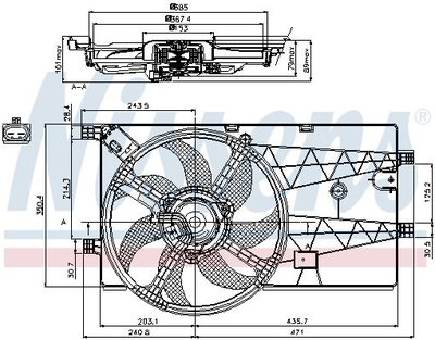 Ventilator radiator 85693 NISSENS pentru Fiat Fior