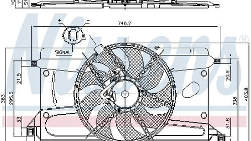 Ventilator radiator 85697 NISSENS pentru