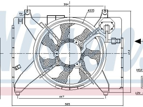 Ventilator radiator 85895 NISSENS pentru Hyundai Accent