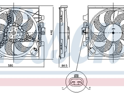 Ventilator radiator 85921 NISSENS pentru Fiat Panda