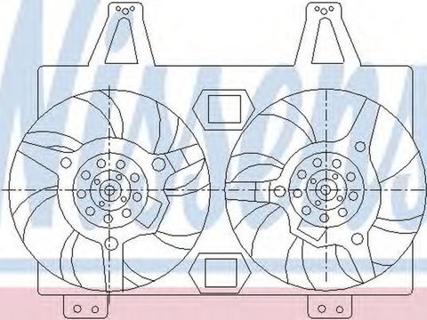 Ventilator radiator ALFA ROMEO SPIDER 916 916S NISSENS 85423