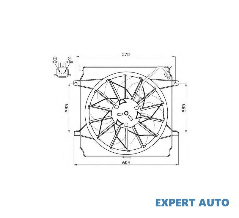 Ventilator radiator apa Jeep CHEROKEE (KJ) 2001-2008 #8 05181005
