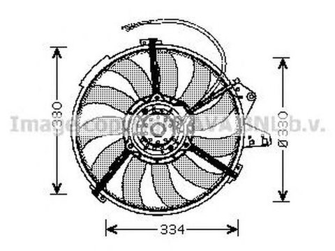 Ventilator radiator AUDI A2 8Z0 AVA I7507