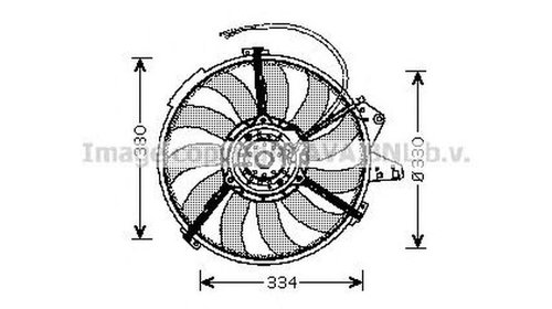 Ventilator radiator AUDI A2 8Z0 AVA I750