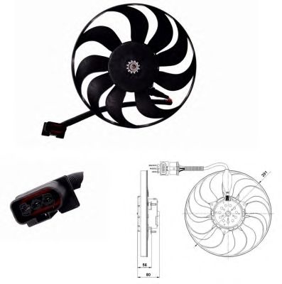 Ventilator radiator AUDI A3 Hatchback (8L1) (An fabricatie 12.1996 - 05.2003, 150 - 180 CP, Benzina) - Cod intern: W20163046 - LIVRARE DIN STOC in 24 ore!!!
