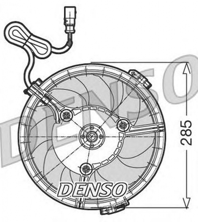 Ventilator radiator AUDI A4 8E2 B6 DENSO DER02005
