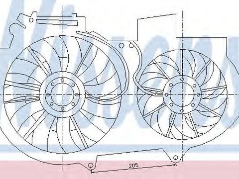 Ventilator, radiator AUDI A4 (8EC, B7) (2004 - 2008) NISSENS 85247 piesa NOUA