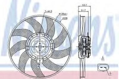 Ventilator, radiator AUDI A4 (8K2, B8) (2007 - 201