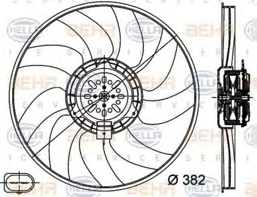 Ventilator radiator AUDI A4 Allroad 8KH B8 HELLA 8