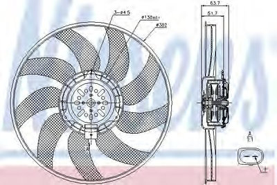Ventilator, radiator AUDI A4 Avant (8K5, B8) (2007