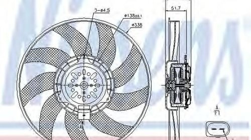 Ventilator radiator AUDI A4 Avant 8K5 B8