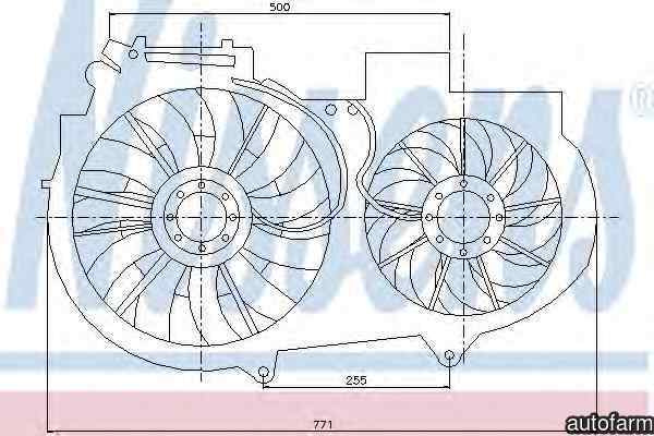 Ventilator, radiator AUDI A4 Cabriolet (8H7, B6, 8HE, B7) NISSENS 85246