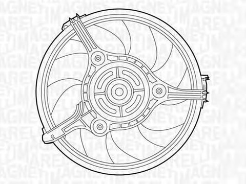 Ventilator radiator AUDI A4 Cabriolet 8H7 B6 8HE B7 MAGNETI MARELLI 069422267010