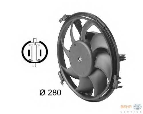 Ventilator radiator # Audi A6 1997 1998 1999 2000 2001 2002 2003 2004 2005 # 8EW 009 144 351 # HELLA