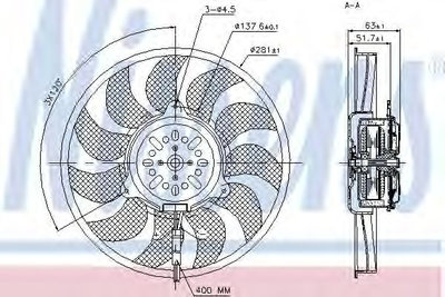 Ventilator, radiator AUDI A6 (4B2, C5) (1997 - 200
