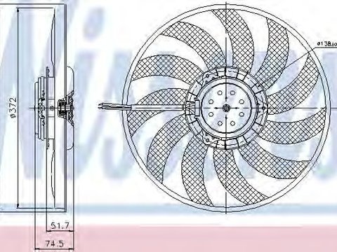 Ventilator, radiator AUDI A6 (4F2, C6) (2004 - 2011) NISSENS 85638 piesa NOUA