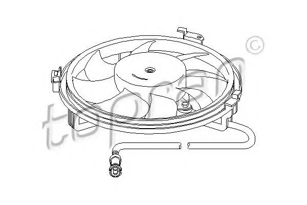 Ventilator, radiator AUDI A6 Avant (4B5, C5) (1997 - 2005) TOPRAN 107 722