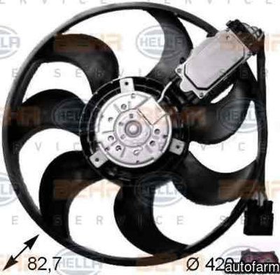 Ventilator, radiator AUDI Q7 (4L) HELLA 8EW 351 04