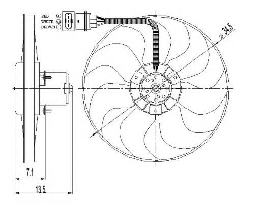 Ventilator, radiator AUDI TT Roadster (8N9) (1999 
