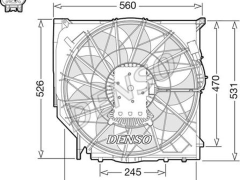 Ventilator, radiator BMW 1 (E81) DENSO DER05008