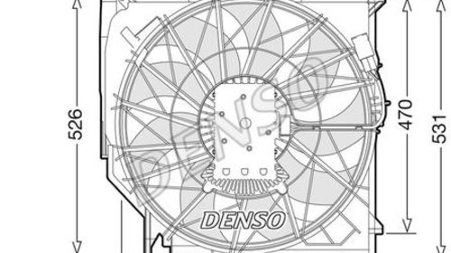 Ventilator, radiator BMW 1 (E81) DENSO D
