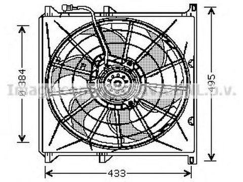 Ventilator radiator BMW 3 Cabriolet E36 AVA BW7503