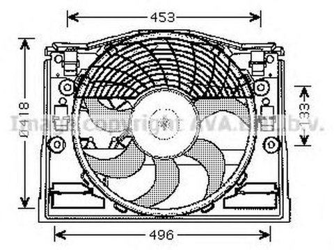 Ventilator radiator BMW 3 Cabriolet E46 AVA BW7513