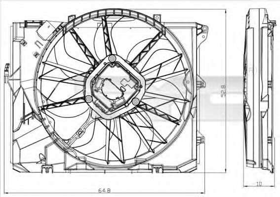 Ventilator radiator BMW Seria 3 Touring (E91) (2005 - 2012) TYC 803-0012