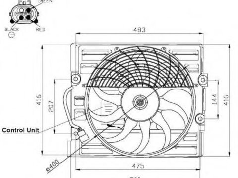 Ventilator radiator BMW Z8 (E52) (2000 - 2003) NRF 47481