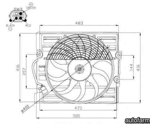 Ventilator radiator BMW Z8 E52 NRF 47214