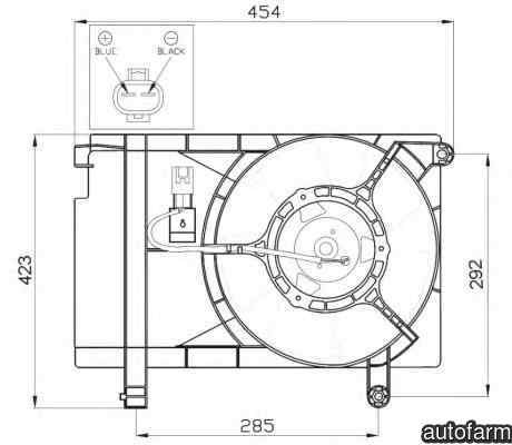 Ventilator, radiator CHEVROLET KALOS NRF 47471