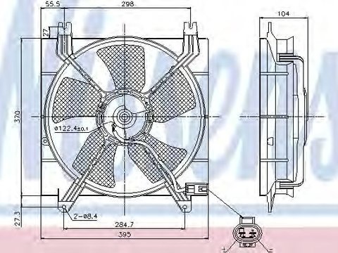 Ventilator, radiator CHEVROLET LACETTI (J200) (2003 - 2016) NISSENS 85353 piesa NOUA