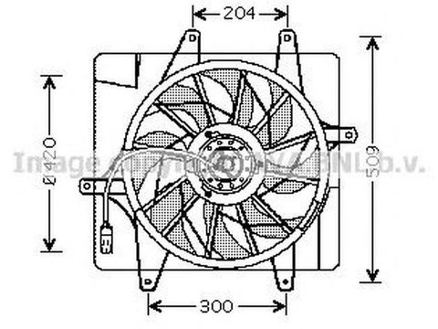 Ventilator radiator CHRYSLER PT CRUISER PT AVA CR7505