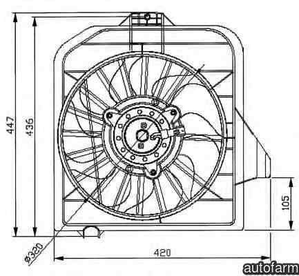 Ventilator radiator CHRYSLER VOYAGER IV RG RS NRF 47032