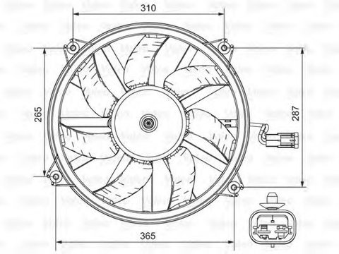 Ventilator, radiator CITROËN C4 II (B7) (2009 - 2020) VALEO 696850