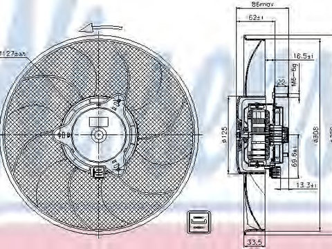 Ventilator radiator CITROËN ZX Estate (N2) (1993 - 1998) NISSENS 85705