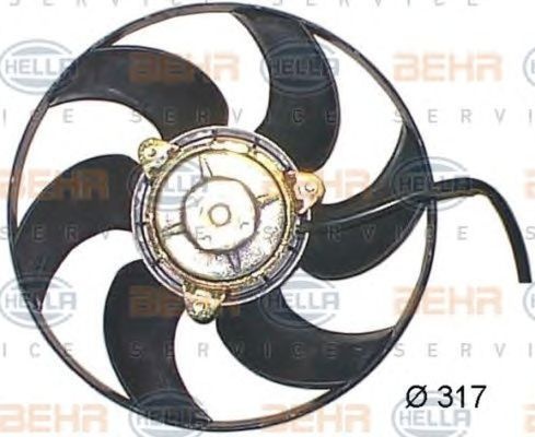 Ventilator radiator CITROEN SAXO S0 S1 HELLA 8EW351044151