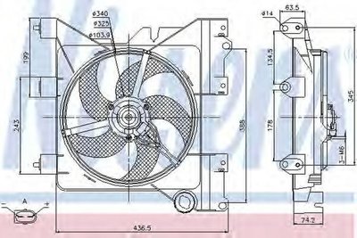 Ventilator radiator CITROEN XSARA PICASSO N68 NISS