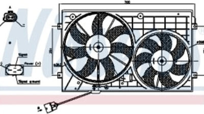 Ventilator radiator (cu carcasa) AUDI A1, A3, TT, 