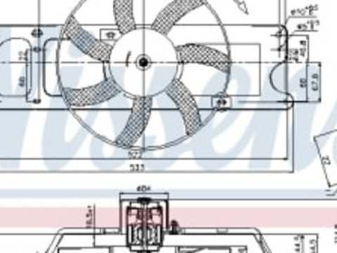 Ventilator radiator (cu carcasa) DACIA LOGAN, SOLENZA, RENAULT LOGAN I 1.4-1.9 02.03-
